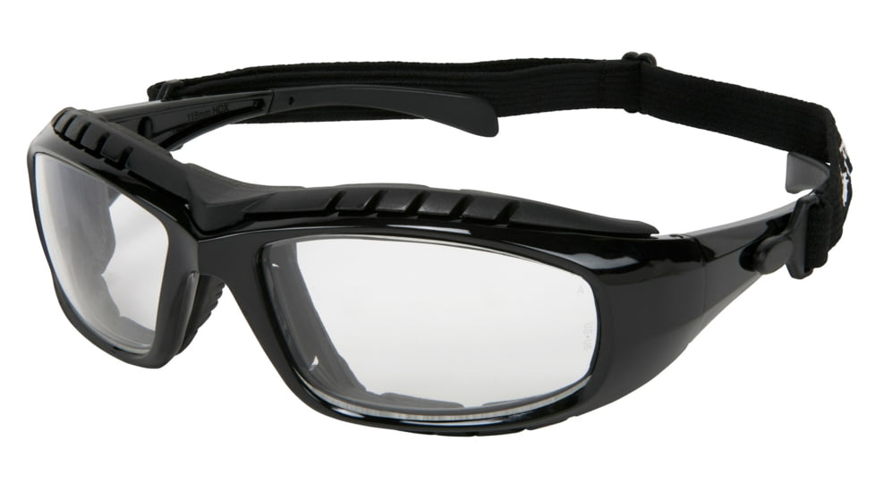 MCR Safety HDX1 Series Safety Glasses, UV-AF Anti-Fog Coating, Removable Elastic Strap, Clear, One Size, HDX110AF