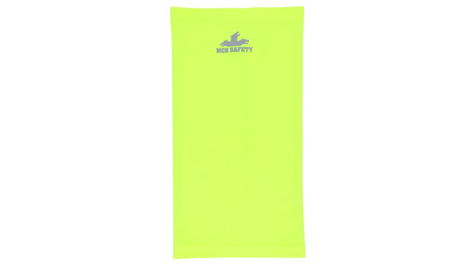MCR Safety Hi-Vis Neck Gaiters, Single Layer 100% Poly, Lime, One Size, HVG8
