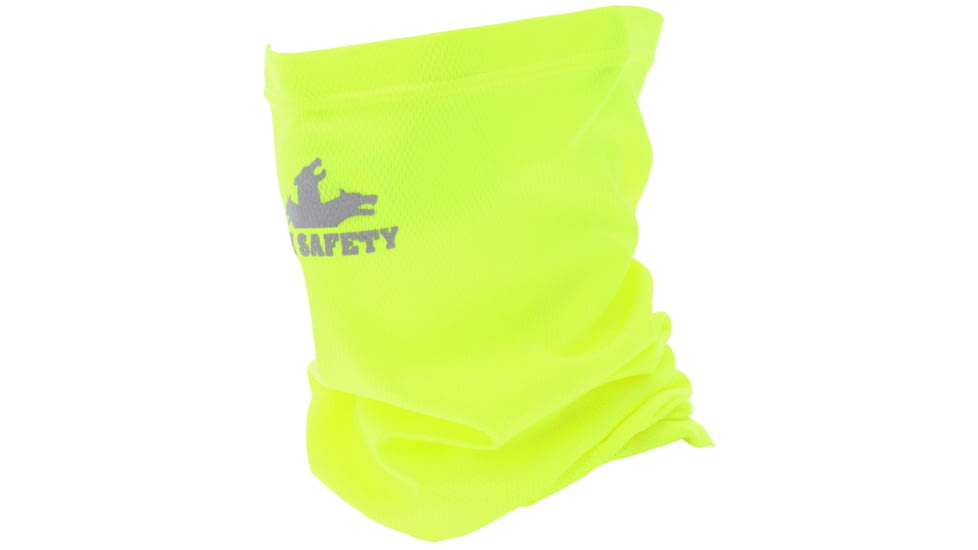 MCR Safety Hi-Vis Neck Gaiters, Single Layer 100% Poly, Lime, One Size, HVG8