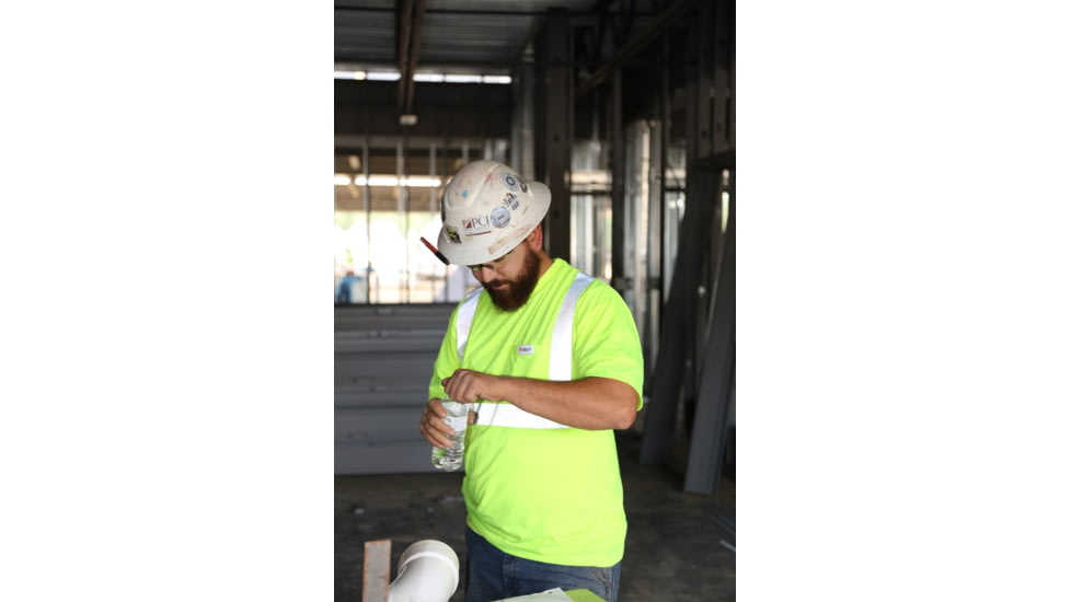 MCR Safety Hi Vis Safety Work T-Shirts, Soft Poly Jersey Knit, Short Sleeve and Tagless Design, ANSI 107 Type R Class 2, Fluorescent Lime, Fluorescent Lime, 4X, STSCL2SLX4