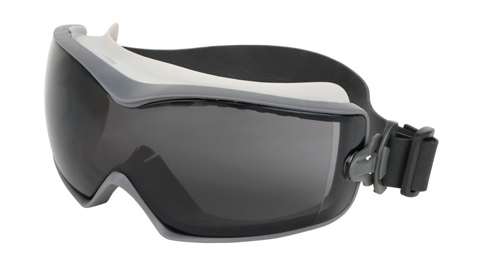 MCR Safety Hydroblast HB2 Safety Goggles, MAX6 Anti-Fog Lens, Indirect Vented with Adjustable Rubber Strap, 7-Point Ratchet Action Hinge, Gray, One Size, HB1222PF