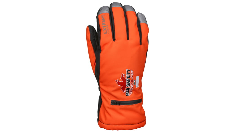 MCR Safety Insulated Mechanics Gloves, 200 gram Thinsulate Lining, MAXGrid Material Palm, Inner Elastic Snow and Ice Cuff, Black/Hi-Vis Orange, X - Large, 983XL