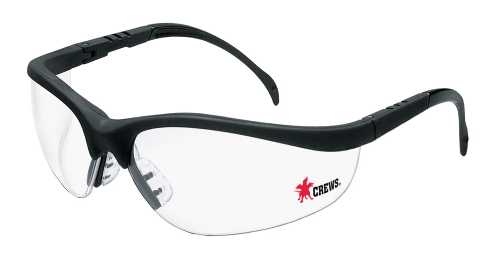 MCR Safety KD110 Klondike KD1 Series Safety Glasses, Adjustable Temple Length, Clear, One Size, KD110
