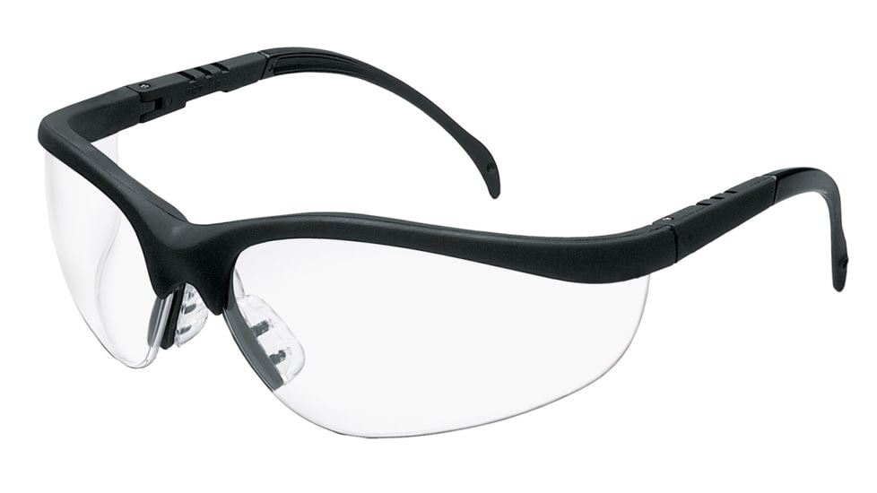 MCR Safety KD110 Klondike KD1 Series Safety Glasses, Adjustable Temple Length, Clear, One Size, KD110