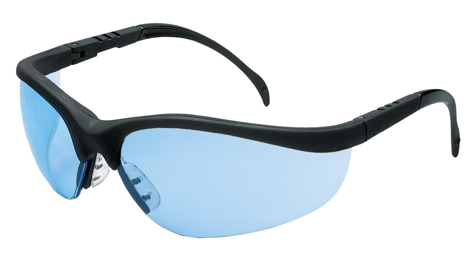 MCR Safety Klondike KD1 Series Safety Glasses, Adjustable Temple Length, Light Blue, One Size, KD113
