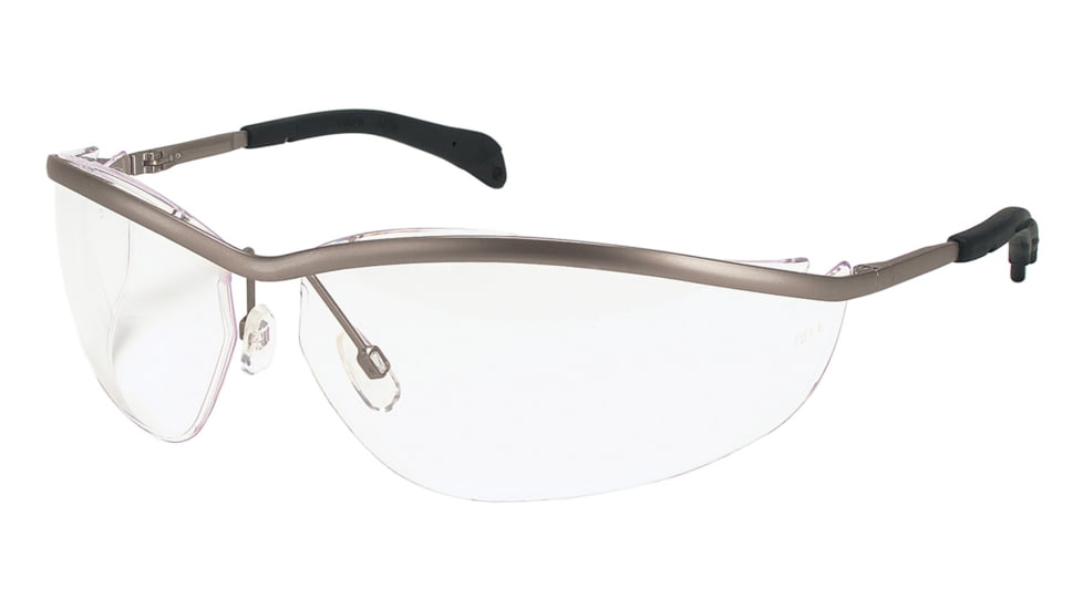 MCR Safety Klondike KD2 Series Safety Glasses, Lightweight Metal Frame, Adjustable Nose Pads, Clear, One Size, KD210