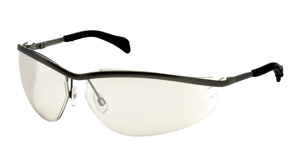 MCR Safety Klondike KD2 Series Safety Glasses, Lightweight Metal Frame, Adjustable Nose Pads, I/O Clear Mirror, One Size, KD219