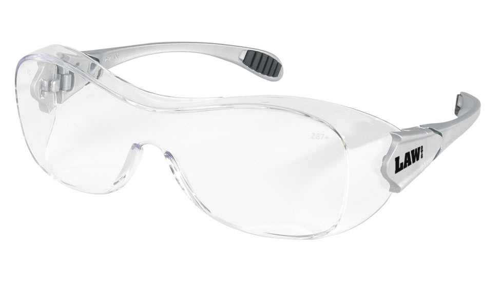 MCR Safety Law OTG Over the Glass Safety Glasses, Anti-Fog Lens with Temples, TPR Temple Inserts, Clear, One Size, OG110AF