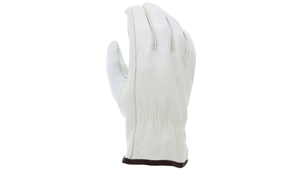 MCR Safety Leather Drivers Work Glove, CV Grade Cow Grain, Keystone Thumb, Beige, Medium, 32113M