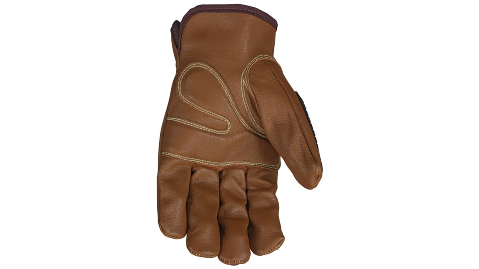 MCR Safety Leather Drivers Work Gloves, Kevlar Lined with TPR Back of Hand Protection, Keystone Thumb, Brown, X - Large, 36336KXL