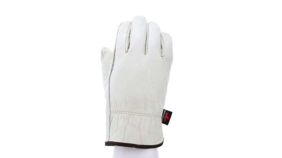 MCR Safety Leather Drivers Work Gloves, Select Grade Unlined Grain Cow Leather, Straight Thumb, Beige, X - Small, 3201XS