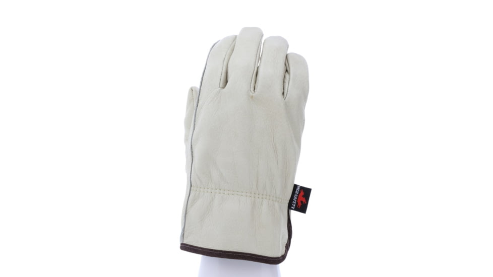 MCR Safety Leather Drivers Work Gloves, Select Grain Unlined Cow Leather, Keystone Thumb, Beige, X - Small, 3211XS