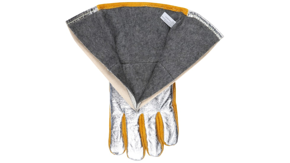 MCR Safety Leather Welding Work Gloves, Premium Side Split Leather, Aluminized Back and Wing Thumb, Gold, X - Large, 4620A