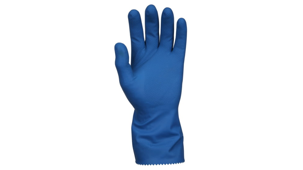 MCR Safety Long Canners Latex Gloves, 18 mil Thickness, 12in Length, Unlined Industry Standard Grade, Blue, Small, 5070B
