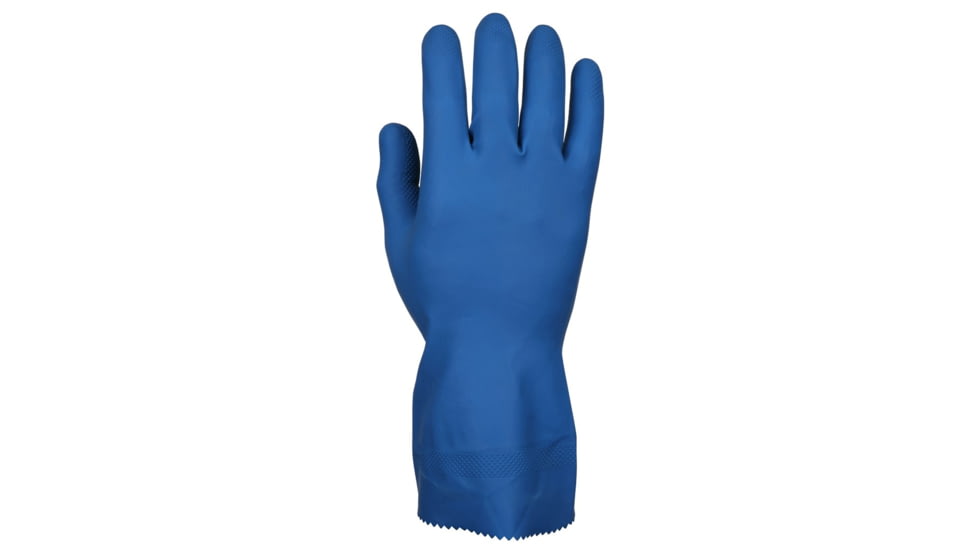 MCR Safety Long Canners Latex Gloves, 18 mil Thickness, 12in Length, Unlined Industry Standard Grade, Blue, Small, 5070B