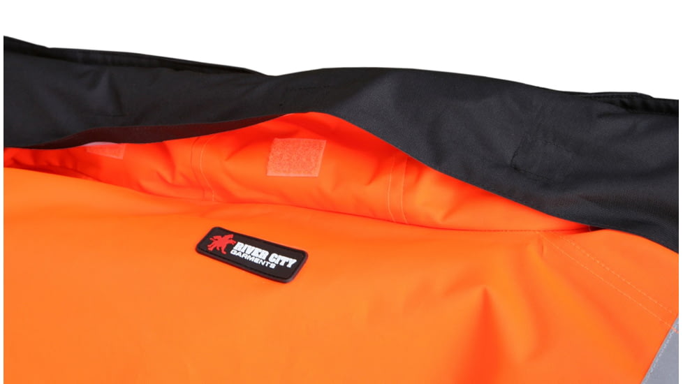 MCR Safety Luminator 2-in-1 Bomber Jacket with Removable Zip Out Fleece Liner, PU/Cotton Poly,ANSI Class 3, Attached Hide-Away Hood, Fluorescent Orange, L, BP2CL3OL