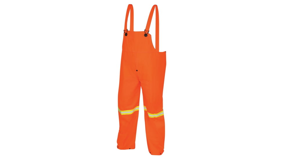 MCR Safety Luminator Series Reflective 3 Piece Waterproof Rain Suit, .35mm PVC/Poly, Orange, M, 2013RM
