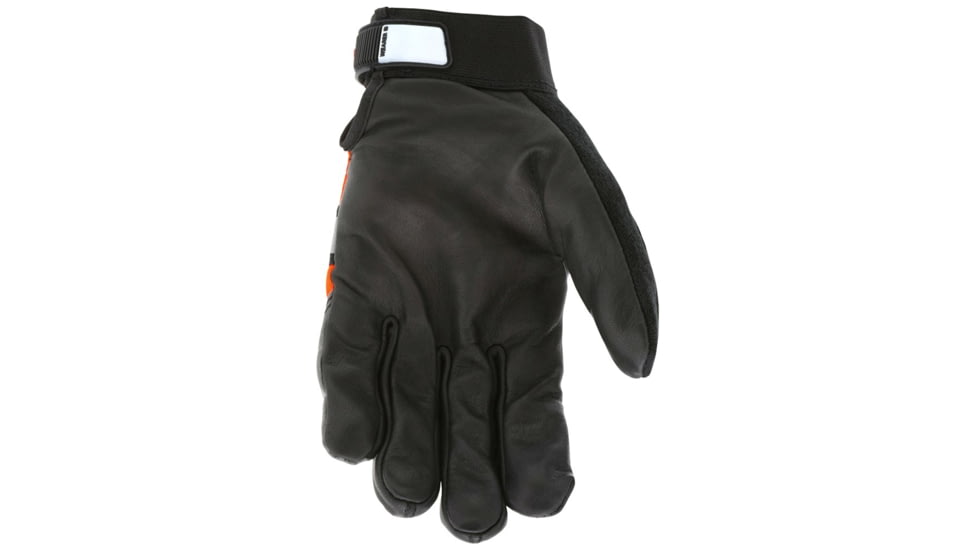 MCR Safety Mechanics Gloves, Premium Grain Cow Palm, Hi-Vis Back, Reflective Knuckle Stripe and Fingertips, Black, X - Large, 921XL