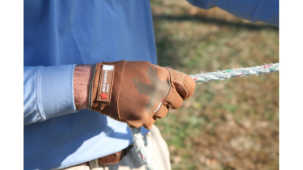 MCR Safety Mechanics Gloves with Taskfit Design, Goatskin Leather Palm and Nylon Spandex Back, Brown, Medium, 962M