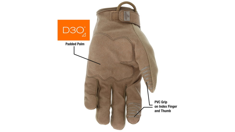 MCR Safety Mechanics Gloves with TaskFit Design, Synthetic Leather Palm, Nylon and Spandex Back, Tan, X - Large, 963XL