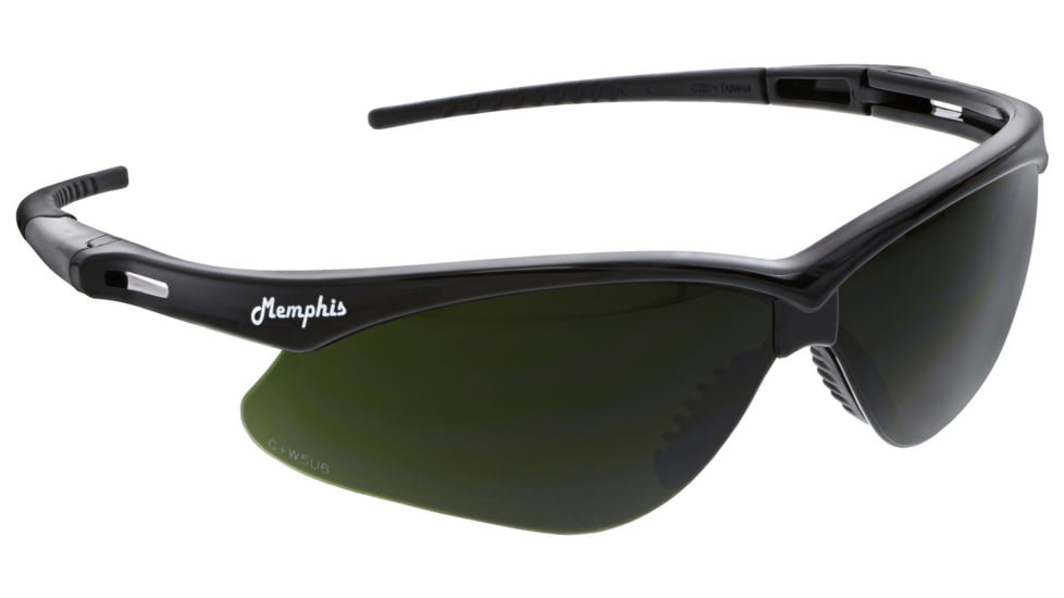 MCR Safety Memphis Series Welding Filter Shade 5.0 Dark Safety Glasses, Wrap Around Lens Design, Gray G14, One Size, MP112G