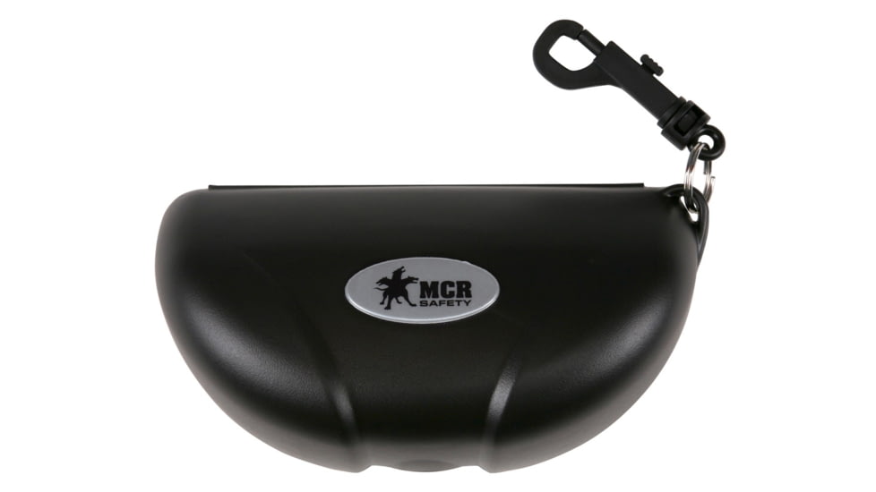 MCR Safety Molded Eyeglass Case w/Belt Loop Hook, Black, One Size, 207