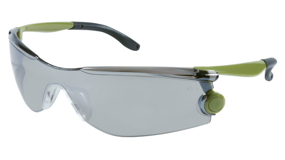 MCR Safety MT1 Series Safety Glasses, Rotating Temples, Non-Slip TPR Temple Grip and Nose Piece, Silver Mirror, One Size, MT127