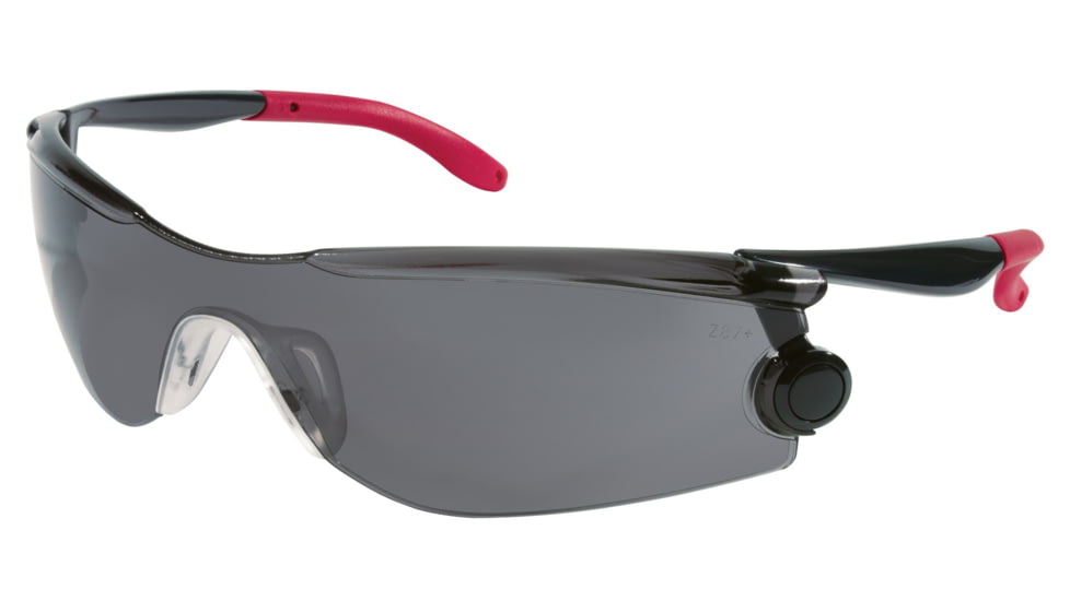 MCR Safety MT112 MT1 Series Safety Glasses, Rotating Temples, Non-Slip TPR Temple Grip and Nose Piece, Gray, One Size, MT112