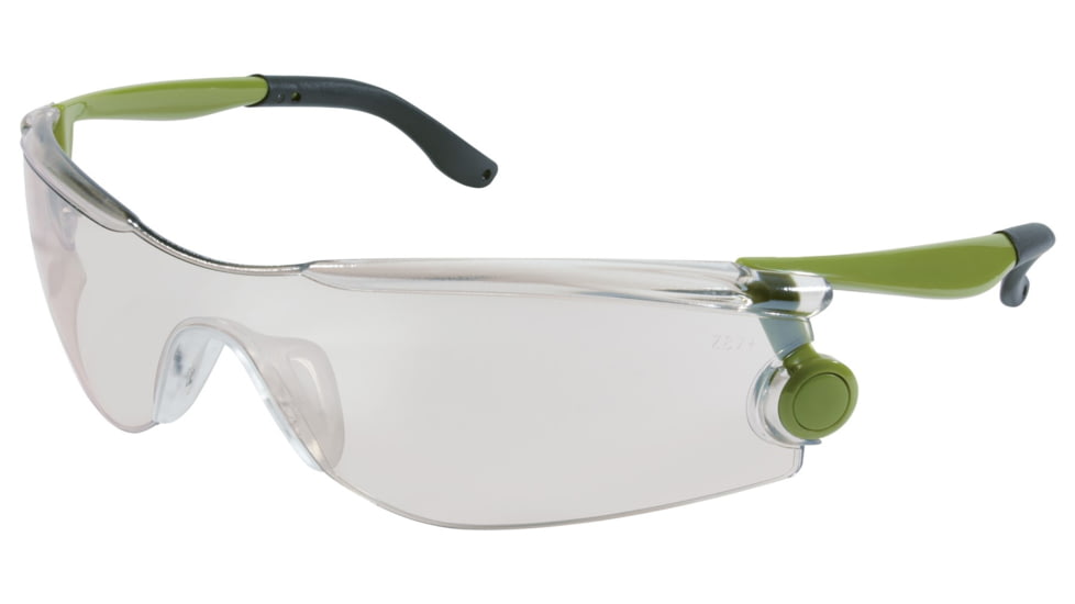 MCR Safety MT129 MT1 Series Safety Glasses, Rotating Temples, Non-Slip TPR Temple Grip and Nose Piece, I/O Clear Mirror, One Size, MT129