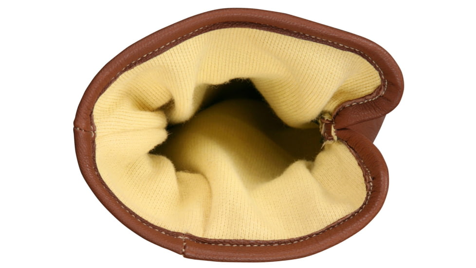 MCR Safety Mustang Leather Drivers Utility Work Gloves, Grain Goat Double Palm, Lined and Sewn with DuPont Kevlar, Wing Thumb, Brown, Large, MU3624KL