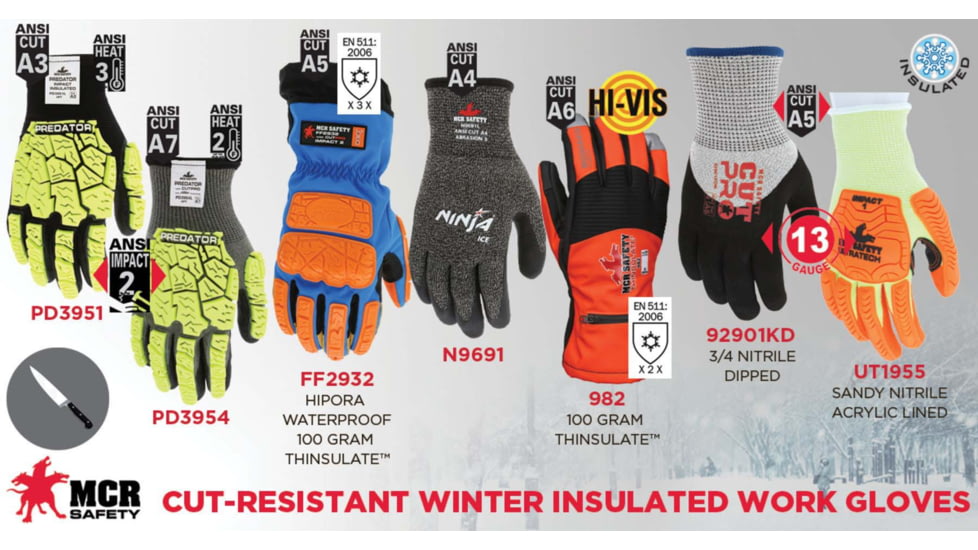 MCR Safety Predator Impact 2 Ice - 15g. Black Hpt - PD3951XL