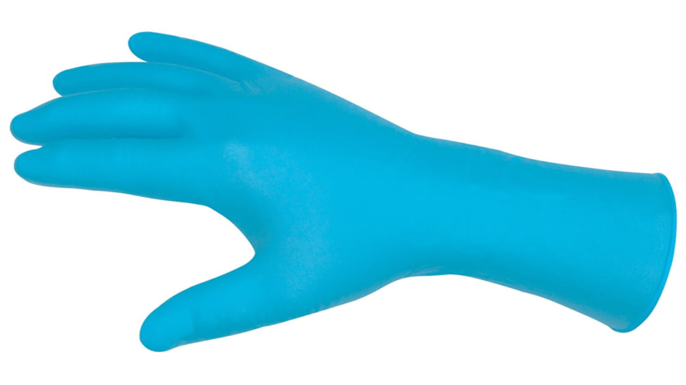 MCR Safety NitriMed-XTRA Disposable Nitrile Gloves, 6 mil Thickness with Textured Grip, Powder Free Medical Grade, 12in Length, Blue, Medium, 6012M