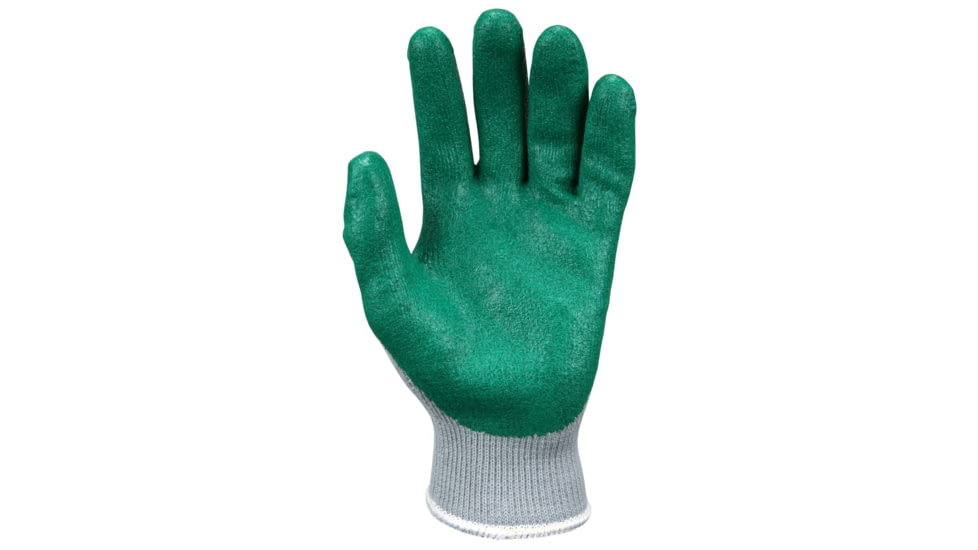 MCR Safety NXG Work Gloves, 10 Gauge Cotton Polyester Shell, Nitrile Palm and Fingers, Green/Gray, X - Large, FT350XL