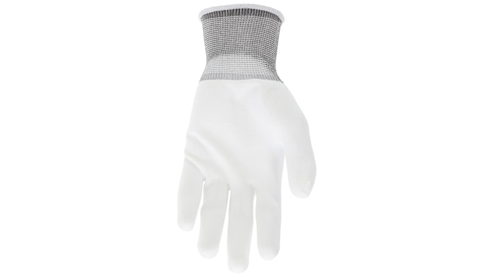 MCR Safety NXG Work Gloves, 13 Gauge Nylon Shell, PU Palm and Fingertips, White, X - Small, 9665XS