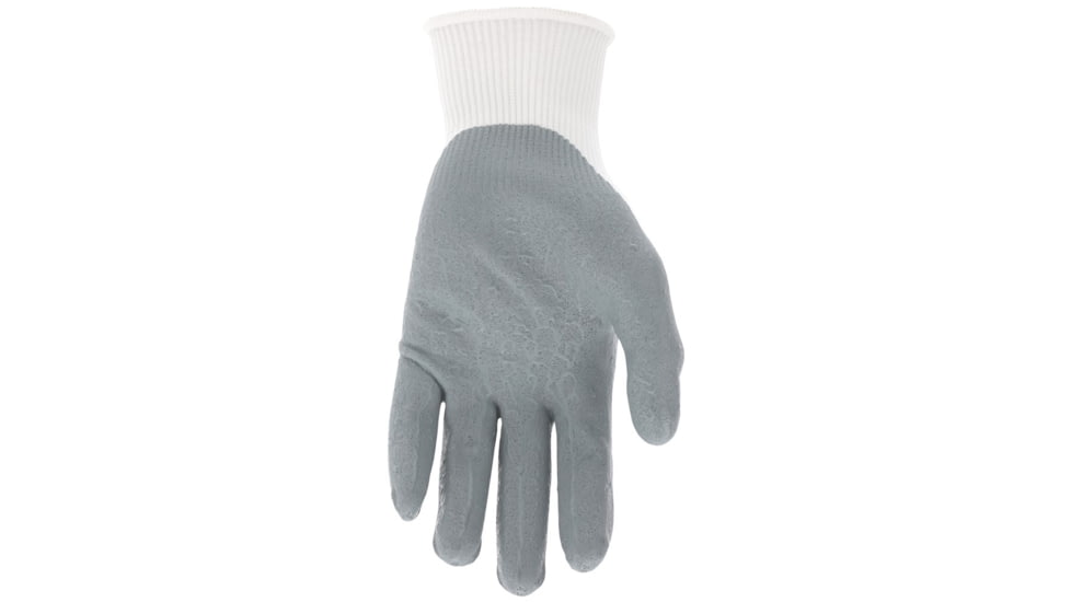 MCR Safety NXG Work Gloves, 15 Gauge Nylon Shell, Nitrile Foam Coated Palm and Fingertips, Gray/White, Medium, 9674M