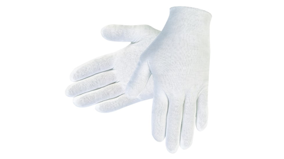 MCR Safety Polyester/Cotton Lisle Inspectors Gloves - Men's, Large, White, Straight Thumb, Ambidextrous, 8600