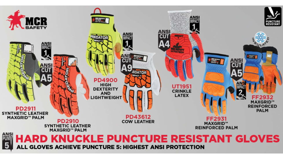 MCR Safety Predator Impact 1 Maxgrid Hiviz Cutpro - PD4900XXXL