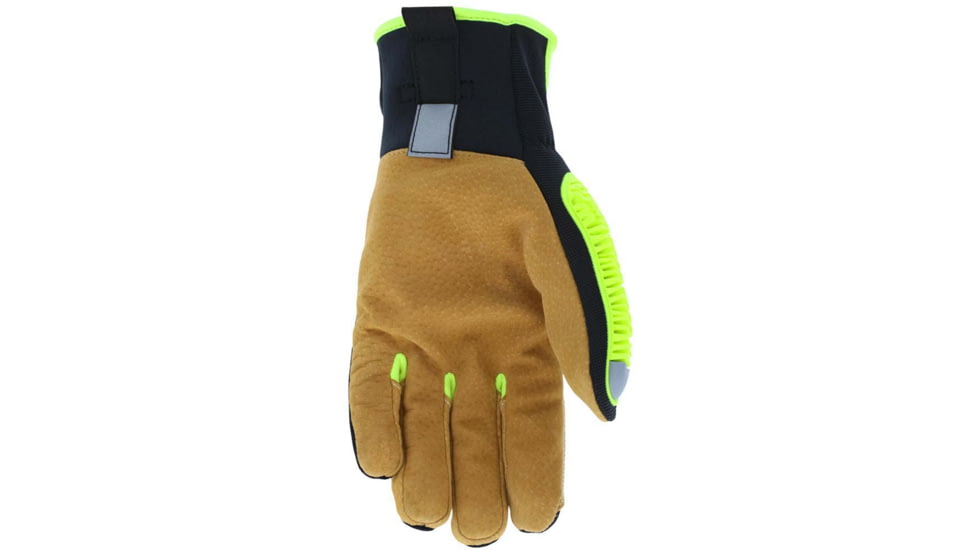 MCR Safety Predator Impact Mechanics Sasquatch Leather Palm Work Gloves, Large, PD5931L