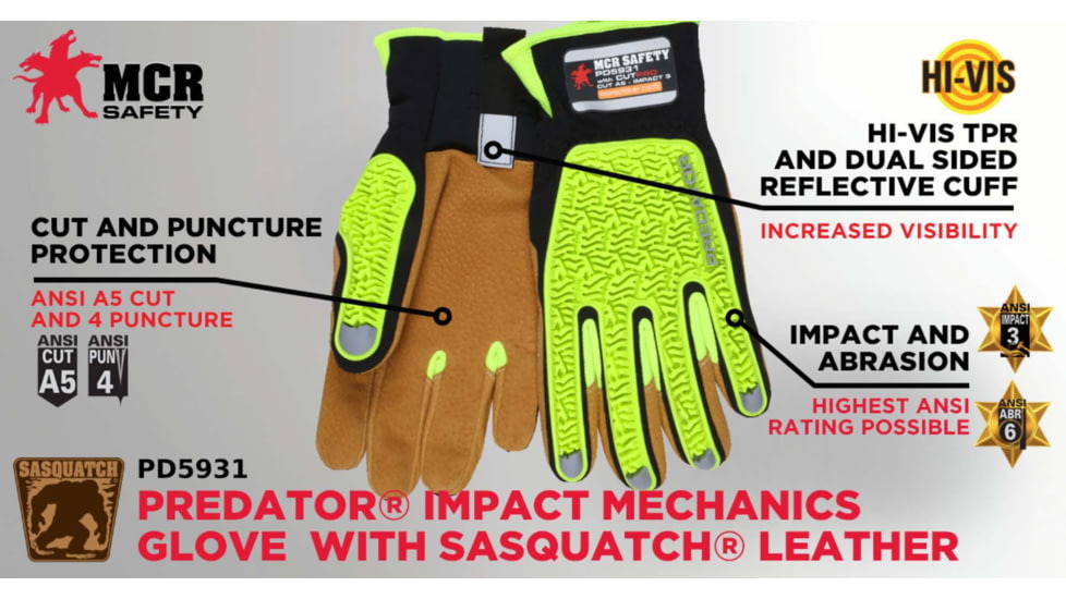 MCR Safety Predator Impact 3 Sasquatch Cutpro - PD5931L