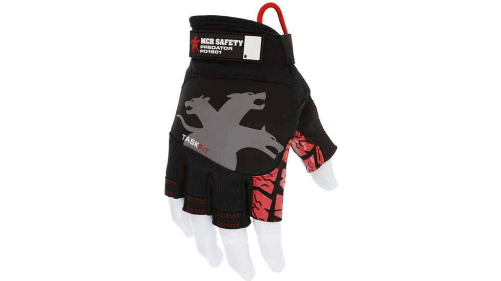 MCR Safety Predator TaskFit Mechanics Fingerless Gloves, 2XL, PD1901XXL