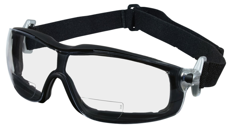 MCR Safety RT1 Series Bifocal Readers Safety Glasses, AV-AF Anti-Fog Coating, 2.5 Diopter Lens, Clear, One Size, RTH25AF