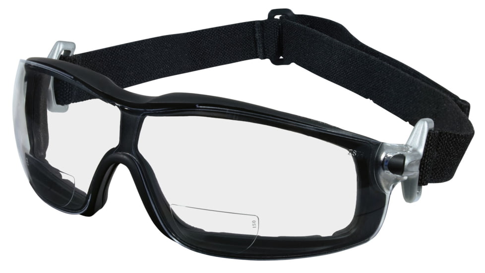 MCR Safety RT1 Series Bifocal Readers Safety Glasses, UV-AF Anti-Fog Coating, 1.5 Diopter Lens, Clear, One Size, RTH15AF