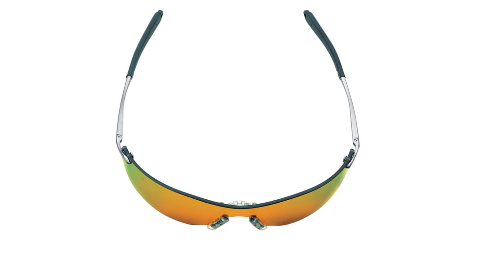 MCR Safety Rubicon T4 Series Safety Glasses with Lens Curved Frameless Lens Design, Fire Mirror, One Size, T411R