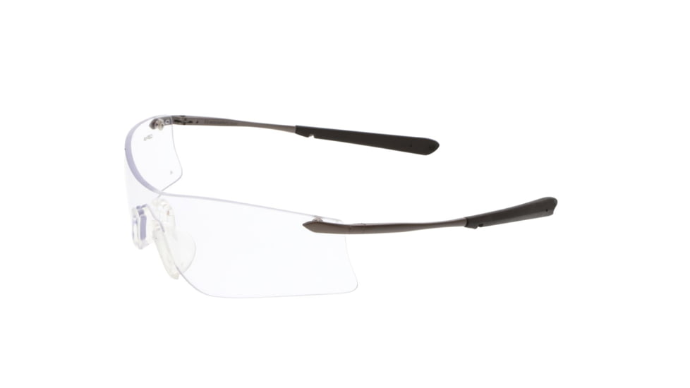 MCR Safety Rubicon T4 Series Safety Glasses with Lens UV-AF Anti-Fog Coating Curved Frameless Lens Design, Clear, One Size, T4110AF