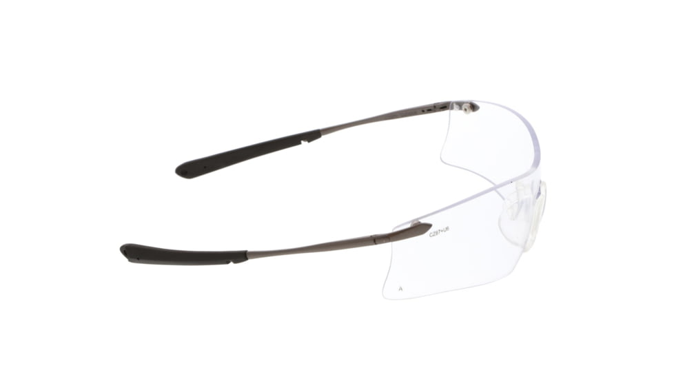 MCR Safety Rubicon T4 Series Safety Glasses with Lens UV-AF Anti-Fog Coating Curved Frameless Lens Design, Clear, One Size, T4110AF