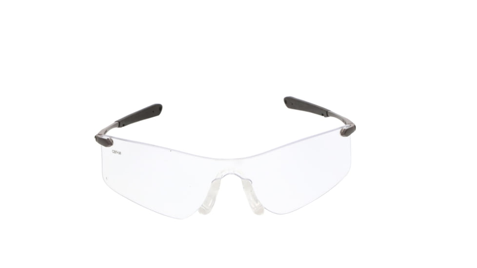 MCR Safety Rubicon T4 Series Safety Glasses with Lens UV-AF Anti-Fog Coating Curved Frameless Lens Design, Clear, One Size, T4110AF
