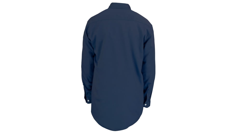 MCR Safety S1NX2 Flame Resistant Long Sleeve Work Shirt, 100% Cotton, Navy Blue, 2X, S1NX2