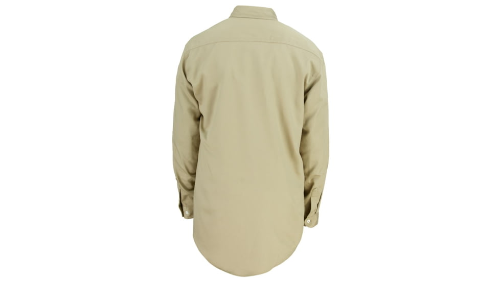 MCR Safety S1TMT Flame Resistant Long Sleeve Work Shirt, 100% Cotton, Tan, M, S1TMT
