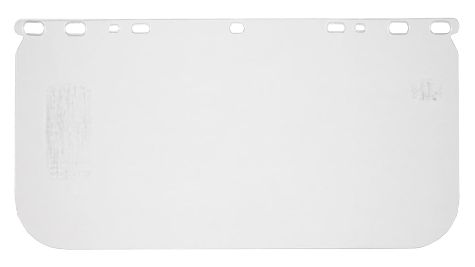 MCR Safety Safety Face Shield Single Matrix Replacement Window, Impact Resistant PETG, .042 Inches Thickness, Clear, One Size, 486400