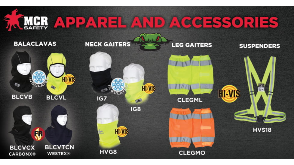 MCR Safety Hi-Vis Insulated Fleece Neck Gaiter, Fluorescent Lime, One Size, IG8